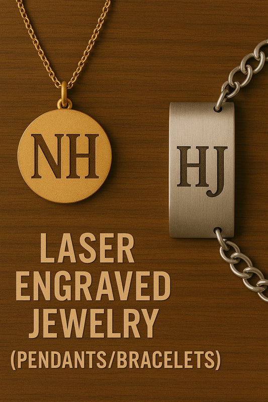 Laser engraved jewelry pendants — high-margin side hustle products