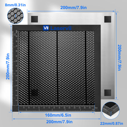Stół roboczy z plastra miodu do cięcia laserowego z aluminium Laservii