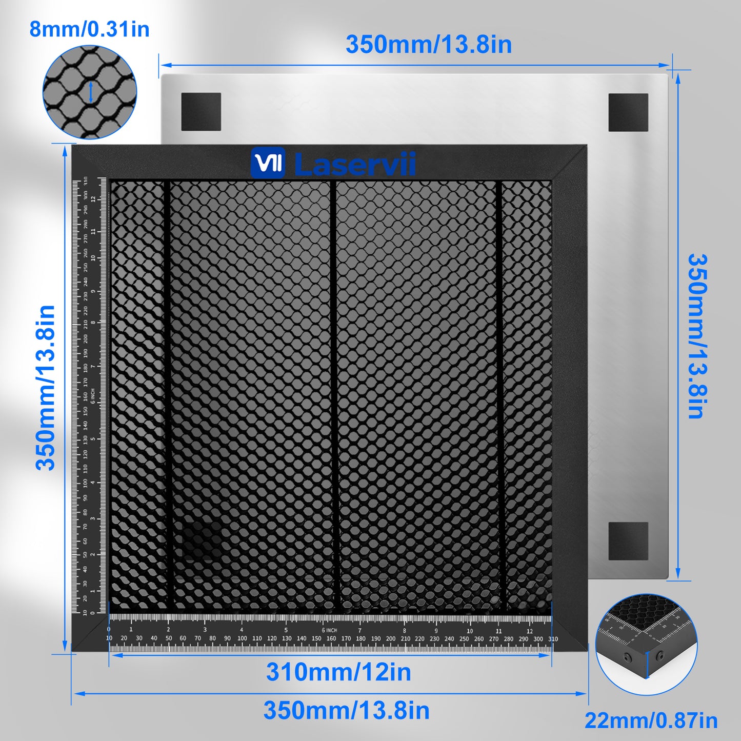 Stół roboczy z plastra miodu do cięcia laserowego z aluminium Laservii