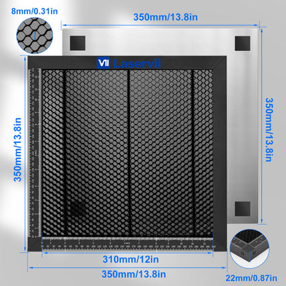 Stół roboczy z plastra miodu do cięcia laserowego z aluminium Laservii