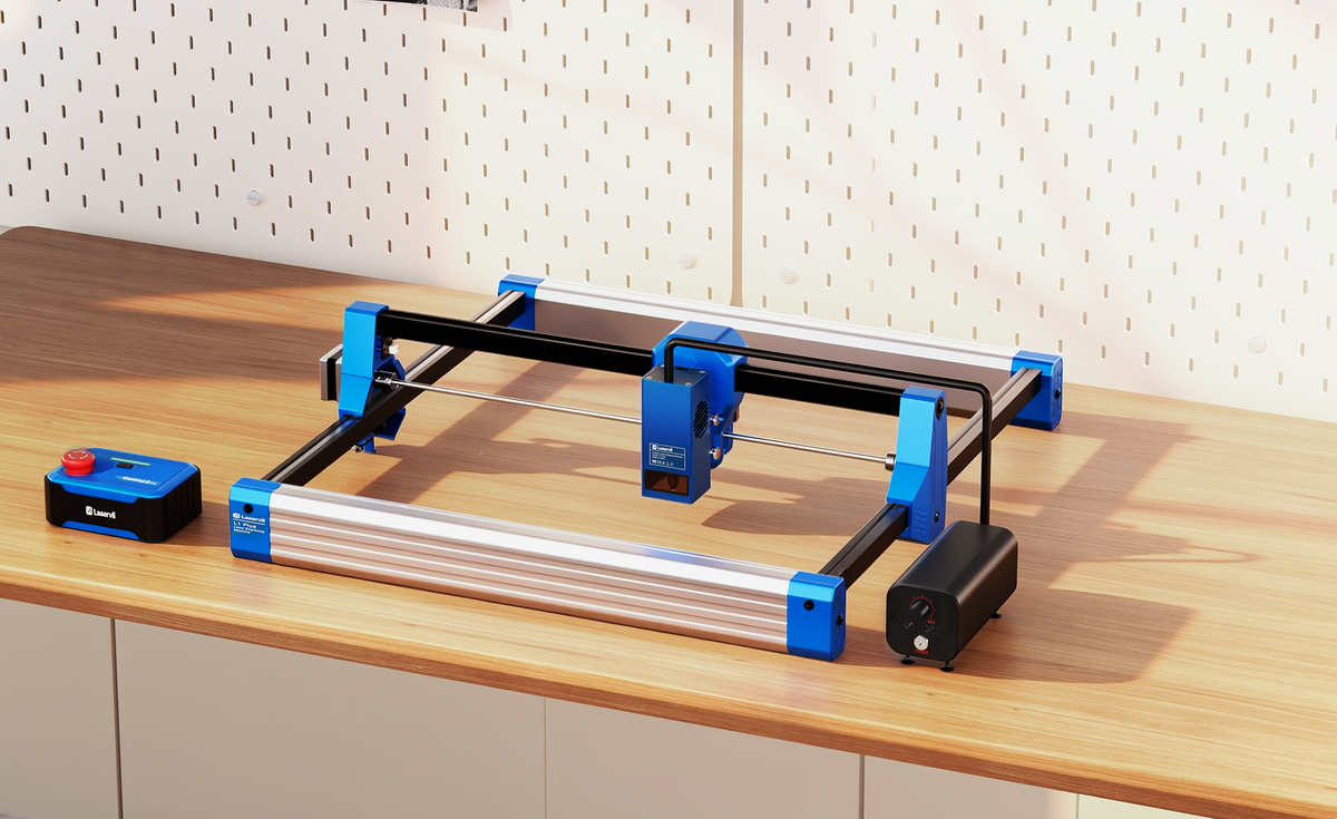 Doświadcz płynnych, stabilnych i bardzo precyzyjnych ruchów. Podłączenie zewnętrznej pompy powietrza umożliwia wykorzystanie sprężonego powietrza do wspomagania cięcia, co pozwala osiągnąć doskonałe rezultaty cięcia i grawerowania, gwarantując za każdym razem spójne efekty grawerowania.