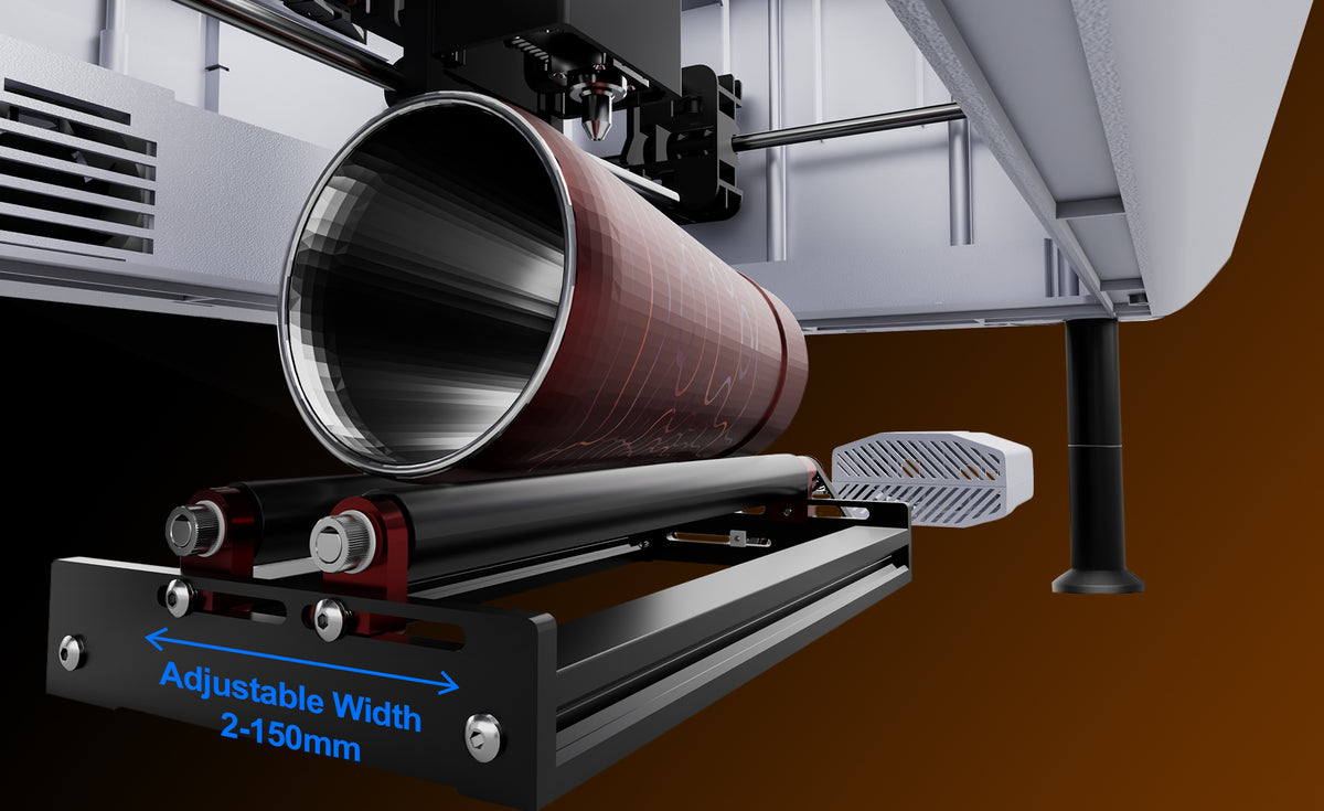 Funkcja precyzyjnej regulacji łatwo dopasowuje się do cylindrycznych przedmiotów o średnicy do 150 mm, pewnie chwytając wszystko, od smukłych korpusów długopisów po klasyczne szkło.