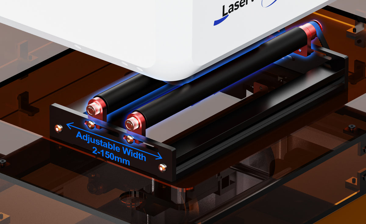 Funkcja precyzyjnej regulacji łatwo dopasowuje się do cylindrycznych przedmiotów o średnicy do 150 mm, pewnie chwytając wszystko, od smukłych korpusów długopisów po klasyczne szkło.