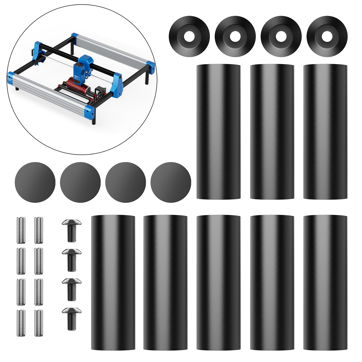 Podstawki Laservii do grawera laserowego (opakowanie 8 sztuk)